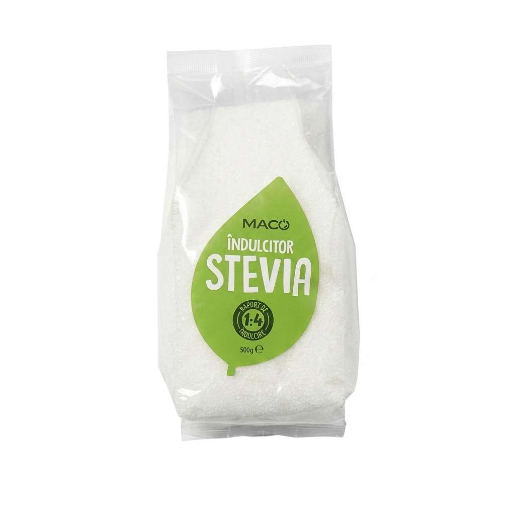 Îndulcitor Stevia Maco 500g — Raport 1:4, 0 Calorii, 100% Natural